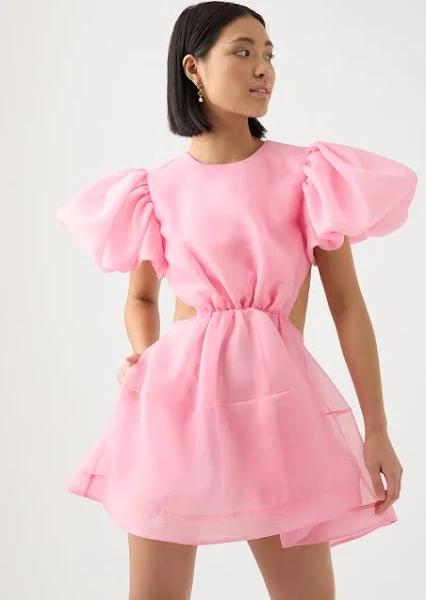 AJE Simplicity Cut Out Mini Dress in Colour Ballet Pink Size 14