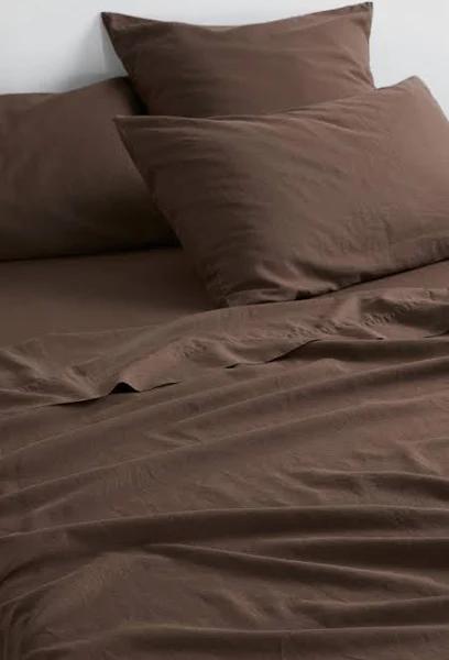 Alba King Flat Sheet - Chocolate - King