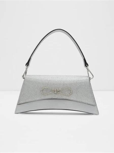 Aldo Adridan Embellished Bow Mini Bag in Silver
