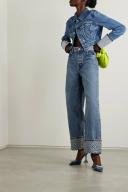 Alexander Wang Blue Wave Cuff Wide Jeans