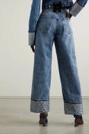 Alexander Wang Blue Wave Cuff Wide Jeans