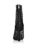 Alexander Wang Women's Delphine 105 Bootie in Mesh/crystal Black
