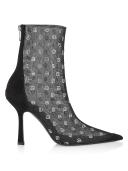 Alexander Wang Women's Delphine 105 Bootie in Mesh/crystal Black
