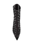 Alexander Wang Women's Delphine 105 Bootie in Mesh/crystal Black