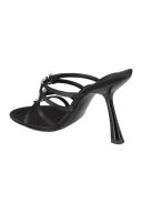 Alexander Wang Women's Nala 105 Crystal Logo Sandals - Black - Size 9.5