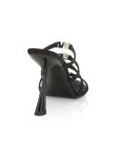 Alexander Wang Women's Nala 105 Logo Sandal in Satin Black