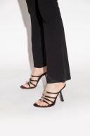 Alexander Wang Women's Nala 105 Logo Sandal in Satin Black