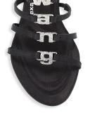 Alexander Wang Women's Nala 105 Logo Sandal in Satin Black