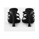 Alexander Wang Women's Nala 105 Logo Sandal in Satin Black