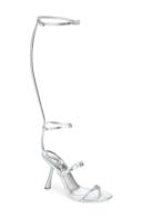 Alexander Wang Women's Nala Metallic Leather Gladiator Sandals Silver