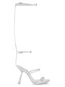Alexander Wang Women's Nala Metallic Leather Gladiator Sandals Silver