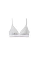 Alexander Wang Women's Triangle Bra in Ribbed Jersey Heather Grey