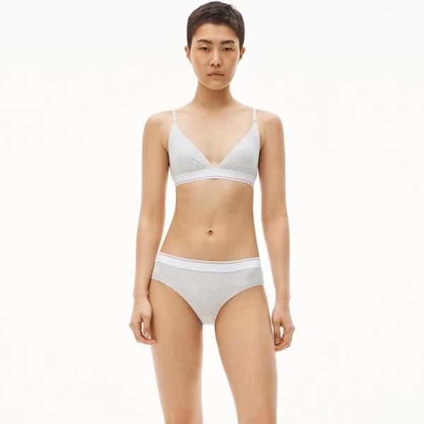 Alexander Wang Women's Triangle Bra in Ribbed Jersey Heather Grey