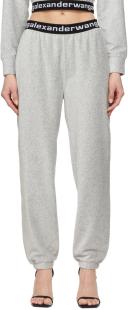 alexanderwang.t Women's Logo Elastic Pants - Heather Grey - Size Xxs