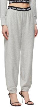 alexanderwang.t Women's Logo Elastic Pants - Heather Grey - Size Xxs