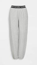 alexanderwang.t Women's Logo Elastic Pants - Heather Grey - Size Xxs