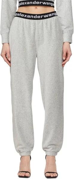 alexanderwang.t Women's Logo Elastic Pants - Heather Grey - Size Xxs