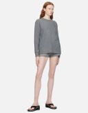 alexanderwang - Women's Long Sleeve Tee in Glitter Jersey Sidewalk