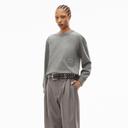 alexanderwang - Women's Long Sleeve Tee in Glitter Jersey Sidewalk