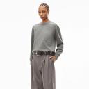 alexanderwang - Women's Long Sleeve Tee in Glitter Jersey Sidewalk