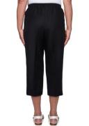Alfred Dunner Women's Casual Pant Black Classic Capri Pant 10