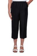 Alfred Dunner Women's Casual Pant Black Classic Capri Pant 14
