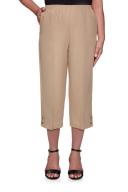 Alfred Dunner Women's Casual Pant Tan Classic Capri Pant 12