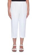 Alfred Dunner Women's Casual Pant White Classic Capri Pant 10