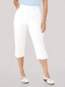 Alfred Dunner Women's Casual Pant White Classic Capri Pant 14