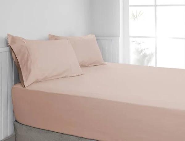 Algodon 300TC Cotton Fitted Sheet Combo Set - King Single (Pink)