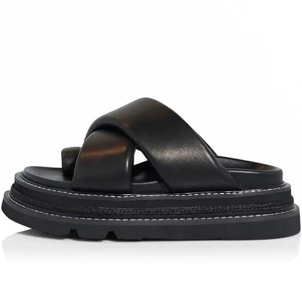 Alias Mae - Women's Black Flat Sandals - Venga - Size 38 at The Iconic