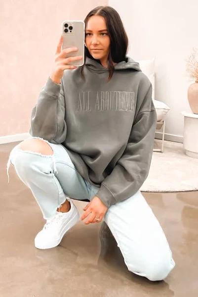 All about Eve Old Favourite Hoody Charcoal, AU 14 / Grey