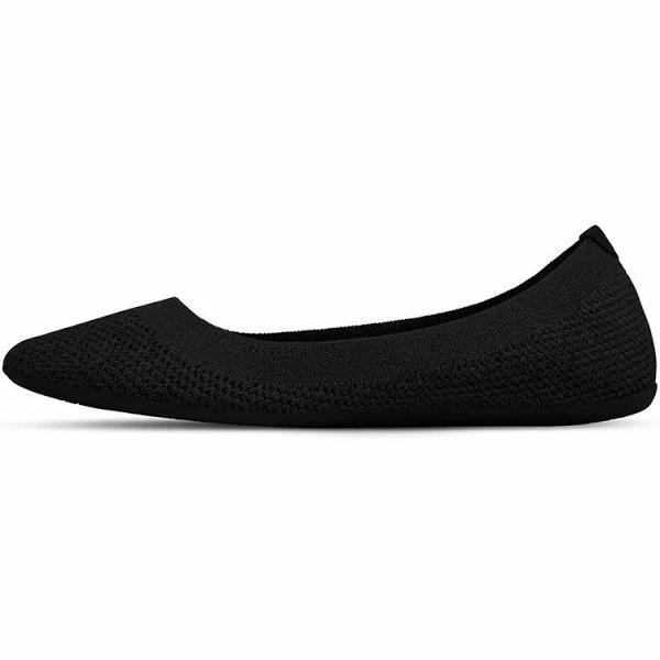 Allbirds Women's Tree Flats, Jet Black, Size 6