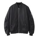 Allthemen Mens Solid Loose Sports Jacket Black XL