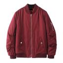 Allthemen Mens Solid Loose Sports Jacket Red XL
