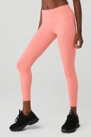 Alo Yoga | 7/8 High-Waist Airbrush Legging in Strawberry Lemonade Pink, Size: Medium