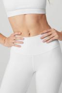 Alo Yoga | 7/8 High-Waist Airbrush Legging in White, Size: Medium