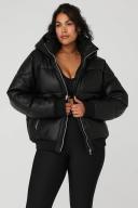 Alo Yoga Boss Faux Leather Puffer Coat Black