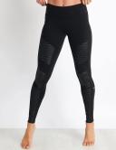 Alo Yoga Women's Moto Legging Black/Black Glossy Medium