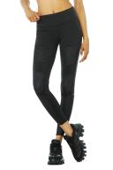 Alo Yoga Women's Moto Legging Black/Black Glossy Medium