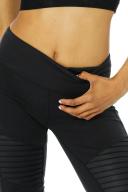 Alo Yoga Women's Moto Legging Black/Black Glossy Medium