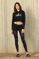 Alo Yoga Women's Moto Legging Black/Black Glossy Medium