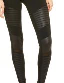 Alo Yoga Women's Moto Legging Black/Black Glossy Medium