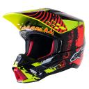 Alpinestars 2023 S-M5 Solar Flare Black/Red/Fluro Helmet - M