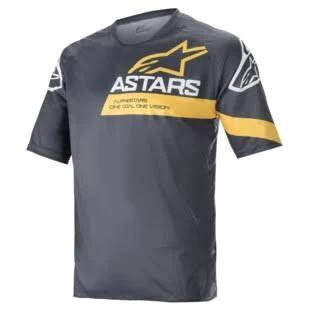 Alpinestars Racer V3 Short Sleeve MTB Jersey - Grey/Yellow - 2XL