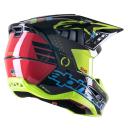 Alpinestars S-M5 Action Helmet White/Cyan/Blue Small