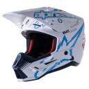 Alpinestars S-M5 Action Helmet White/Cyan/Blue Xs
