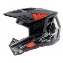 Alpinestars S-M5 Bond Helmet - White/Red Glossy - Small