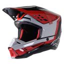 Alpinestars SM5 Beam Helmet - Black/Gray/Red - Large