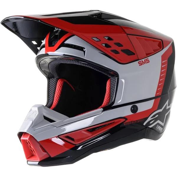 Alpinestars SM5 Beam Helmet - Black/Gray/Red - Small